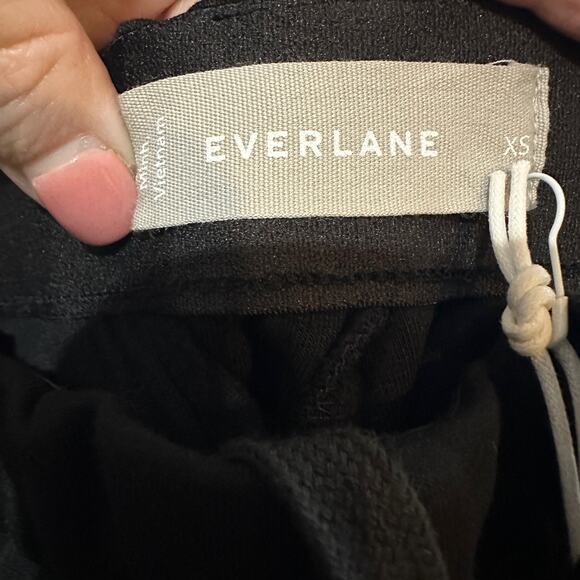 Everlane The Dream Pant Elastic Waist Tapered Leg Knit Pants Black Women XS NWT - Picture 13 of 13